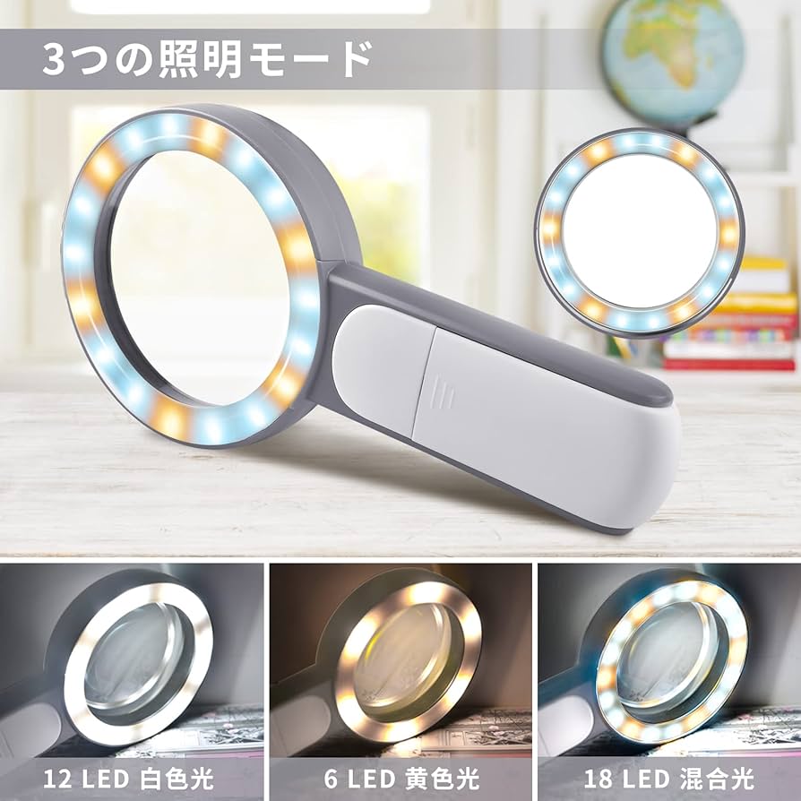 Amazon.co.jp: SAPASLIFE 拡大鏡 ルーペ LEDライト付き 高倍率30